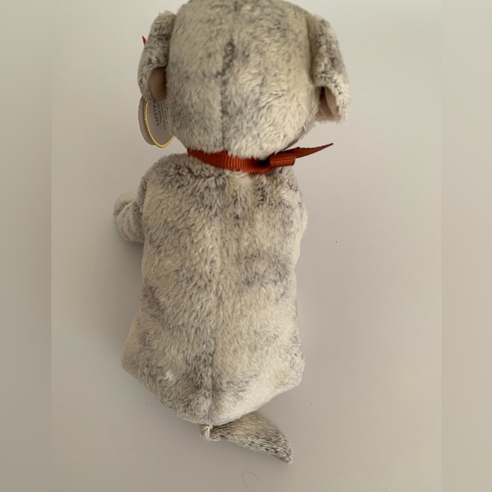 Vintage NWT Beanie Baby Ty Tricks Dog 2000 Retired Cream Gray Friend Puppy - Picture 9 of 16